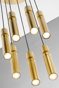 Κρεμαστό Φωτιστικό Alas Φ37cm 7xGU10 Χρυσό