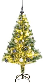 vidaXL Χριστουγεν. Δέντρο Τεχνητό με 150 LED/Χιόνι/ Μπάλες 150 εκ.