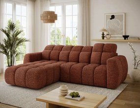 Γωνιακός καναπές Comfora-Κεραμιδί-Αριστερή