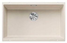 Blanco Subline-U 700-U Soft White SILGRANIT™ PuraDur™ Γρανιτένιος Νεροχύτης Υποκαθήμενος με 1 Γούρνα 73x46 cm