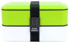 Yoko Design Φαγητοδοχείο 2 Επιπέδων 1.200ml BPA Free Πράσινο-Λευκό YD1627