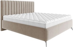 Επενδυμένο κρεβάτι Morris-160 x 200-Ekrou