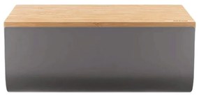 Ψωμιέρα Mattina BG03 DG 34x21x14cm Dark Grey Alessi Steel,Bamboo