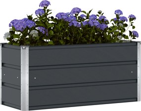 vidaXL Γλάστρα Ανθρακί 100 x 40 x 45 cm Ατσάλι