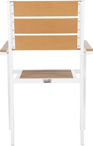 ΠΟΛΥΘΡΟΝΑ ΑΛΟΥΜΙΝΙΟΥ SAGA HM5981.01 ΛΕΥΚΗ-POLYWOOD ΣΕ ΦΥΣΙΚΟ 55x55x86Υεκ.