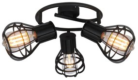 Φωτιστικό Οροφής Globo Lighting Clastra 15388-3 Μαύρο