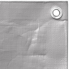 vidaXL Μουσαμάς Γκρι 260 γρ./μ.² 4x5 μ. από HDPE