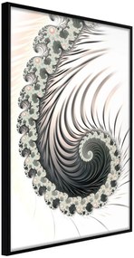 Αφίσα - Fractal Spiral (Positive) - 30x45 - Μαύρο - Χωρίς πασπαρτού