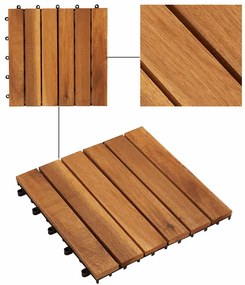 vidaXL Πλακάκια Deck 10 τεμ. Κάθετο Σχέδιο 30 x 30 εκ. από Ξύλο Ακακίας