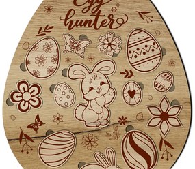 Σετ των 3 Intra απο ξύλο plywood 3mm-4mm πάχος - Πασχαλινό Αυγό - Παζλ για Παιδιά Δίασταση 5x6 cm INTRAFABR-118245034