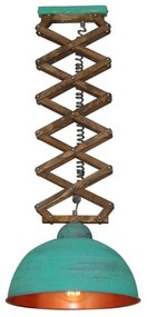 Φωτιστικό Οροφής Κρεμαστό Up-Down Worn 77-3097 60x100cm E27 60W Copper-Green Cement Homelighting Metal