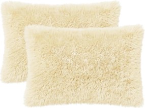 vidaXL Κάλυμμα Μαξιλαριού 2 pcs HEERLEN Κρεμ 40 x 60 cm PV Φλίς