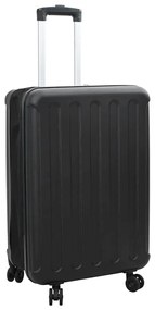 vidaXL Βαλίτσα με κλειδαριά Μαύρο 34 x 23 x 55.5 εκ. ΑΒΣ Πλαστικό