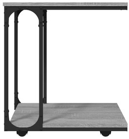 vidaXL Βοηθητικό Τραπέζι με Ρόδες Γκρι Sonoma 50x35x55,5 εκ Επεξ. Ξύλο