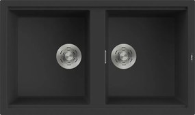 Elleci Best 450 - Νεροχύτης Κουζίνας Γρανίτη 86x51 - K86 Kuro