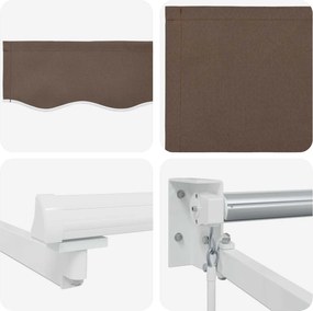 vidaXL Αναδιπλούμενη τέντα Taupe 3,5 x 2 m