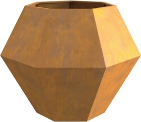 vidaXL Γλάστρα 2 pcs Σκ rusty 100 x 100 x 80 εκ