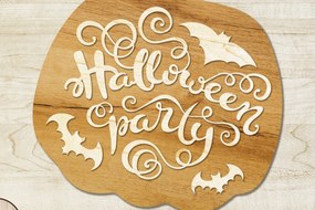 Intra απο ξύλο plywood 3mm-4mm πάχος - Διακόσμηση κολοκύθας για το Halloween Party Δίασταση 5x8 cm INTRAFABR-105522822