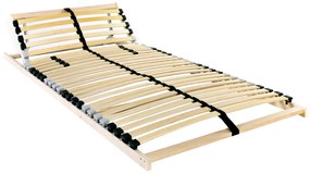 vidaXL Βάση κρεβατιού με λάμες Καστανό 80 x 190 cm Ξύλο και Μέταλλο