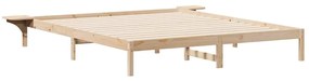 vidaXL Κρεβατοκάμαρα με Πλαϊνά Τραπέζια Φυσικό 200 x 220 cm