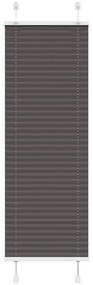 vidaXL Πλισέ περσίδα Μαύρο 40x100 cm Πλάτος υφάσματος 39,4 cm