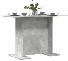 vidaXL Τραπεζαρία Σκυρόδεμα Γκρι 110x60x75 εκ Επεξεργασμένο Ξύλο