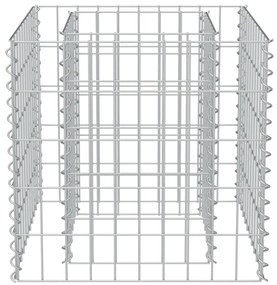 vidaXL Συρματοκιβώτιο-Γλάστρα Υπερυψωμένη 50x50x50 εκ. Γαλβ. Χάλυβας