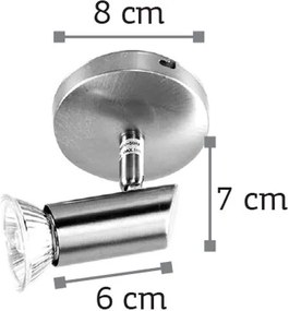 Επιτοίχιο σποτ InLight 9075-1-Νίκελ