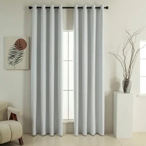 Beauty Home Κουρτίνα Full Blackout σκίασης με 8 κρίκους Soft Art 8391 Ice-Ecru 140x270 Πάγου