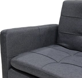 Καναπές-κρεβάτι Flexible pakoworld σε ανθρακί ύφασμα 198x87x76εκ