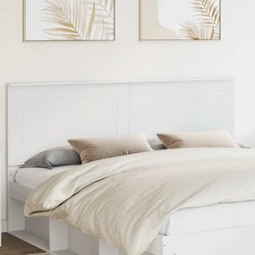 vidaXL Κεφαλάρι με κεφαλάρι Λευκό 200 cm Επεξεργασμένο ξύλο