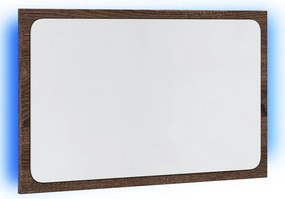 vidaXL LED Καθρέφτης Μπάνιου Καφέ Δρυς 60x8,5x38 εκ. Επεξεργ. Ξύλο