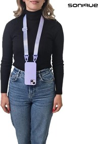 Θήκη Σιλικόνης με Strap CarryHang Sonique Realme C55 Λιλά