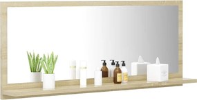 vidaXL Καθρέφτης Μπάνιου Sonoma Δρυς 90 x 10,5 x 37 εκ. Μοριοσανίδα