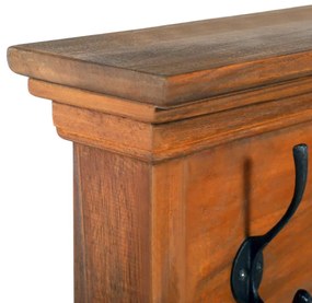 vidaXL Κρεμάστρα Τοίχου 100 x 10 x 20 εκ. από Μασίφ Ξύλο Teak