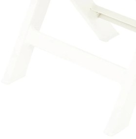Καρέκλες Κήπου Πτυσσόμενες 2 τεμ. Λευκές Πλαστικές - Λευκό