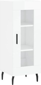 vidaXL Ντουλάπι Γυαλιστερό Λευκό 34,5x34x90 εκ. Επεξεργασμένο Ξύλο