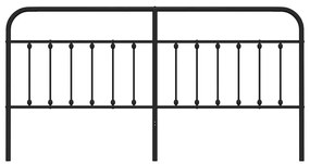vidaXL Κεφαλάρι Μαύρο 193 εκ. Μεταλλικό