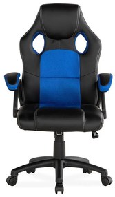 Καρέκλα gaming Springfield 189, Μπλε, Μαύρο, 103x64x56cm, Με μπράτσα, Με ρόδες, Μηχανισμός καρέκλας: Κλίση | Epipla1.gr