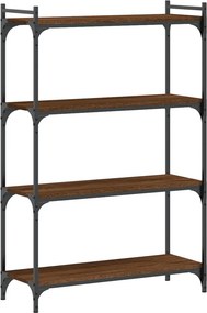 vidaXL Βιβλιοθήκη 4 Επιπέδων Καφέ Δρυς 80 x 30 x 120 εκ. Επεξεργ. Ξύλο