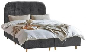 ΔΙΠΛΟ ΚΡΕΒΑΤΙ Fylliana New Amsterdam ΓΚΡΙ ΧΡΩΜΑ ΥΦΑΣΜΑΤΟΣ 160x208x124εκ (160x200) 831-225-982