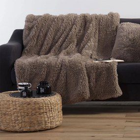 Γούνινη Κουβέρτα Καναπέ (130x170) Nef-Nef Homeware Iverson 23 Mocca