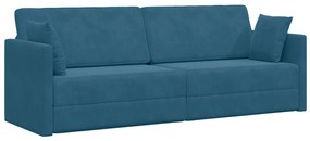vidaXL Καναπές-κρεβάτι 2 σε 1 Μπλε 213x144x60 εκ Βελούδο