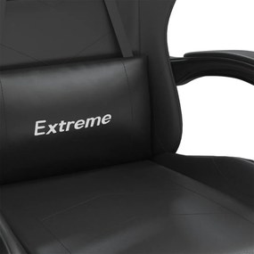 VidaXL Καρέκλα Gaming Περιστρεφόμενη Μαύρη από Συνθετικό Δέρμα