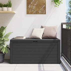 Μπαούλο Αποθήκευσης Κήπου Ανθρακί 116 x 44 x 55 εκ.