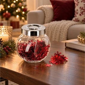 ΕΟΡΤΑΣΤΙΚΌ ΤΡΑΠΈΖΙ SHINY TABLE DECO JAR - RED  ATMOSPHERA 147139RG