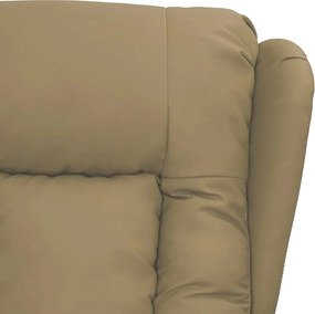 vidaXL Πολυθρόνα Ανακλινόμενη Καπουτσίνο από Συνθετικό Δέρμα