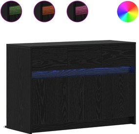 vidaXL Ντουλάπι TV 91 x 34 x 61 εκ. Μαύρη Δρυς Επεξεργασμένο Ξύλο