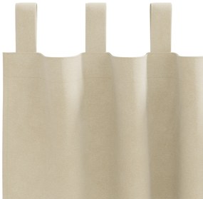 vidaXL Curtains blackout  με κρεμαστούς βρόχους 2 τεμάχια Κρεμ Βελούδο
