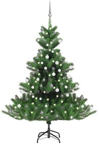 vidaXL Χριστουγ. Δέντρο Έλατο Nordmann LED/Μπάλες Πράσινο 180 εκ.